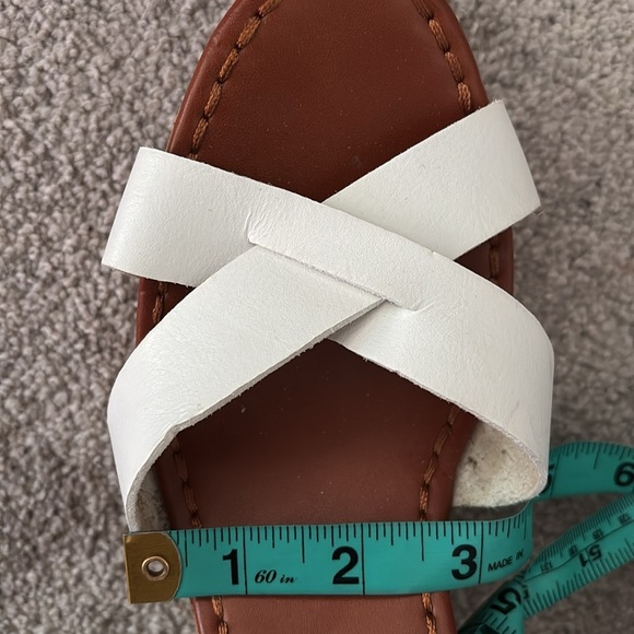 American Eagle White Strappy Wedge Sandals - Picture 7 of 15